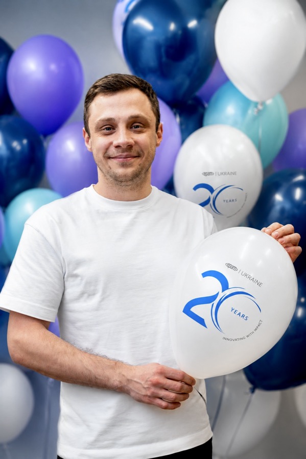 Vladyslav Babenko at EPAM Ukraine's 20-year anniversary celebration